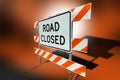 Road closed sign Royalty Free Stock Photo