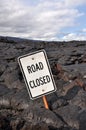 Road closed sign, Big Island, Hawaii Royalty Free Stock Photo