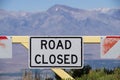 Road Closed Sign On a Metal Gate Royalty Free Stock Photo