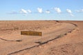 Road closed sign in the outback of South Australia Royalty Free Stock Photo