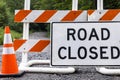 Road Closed Sign on Rural Dirt Road Royalty Free Stock Photo