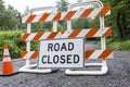 Road Closed Sign on Rural Dirt Road Royalty Free Stock Photo