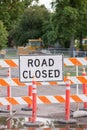 Road Closed Sign on Street Royalty Free Stock Photo