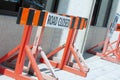 The road is closed sign Royalty Free Stock Photo