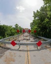 Road closed-vertical orientation with room for text Royalty Free Stock Photo