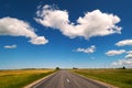 Road and clouds. Royalty Free Stock Photo