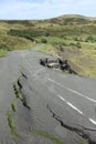 Road Collapse Royalty Free Stock Photo