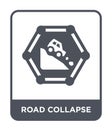 road collapse icon in trendy design style. road collapse icon isolated on white background. road collapse vector icon simple and Royalty Free Stock Photo