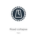 Road collapse icon vector. Trendy flat road collapse icon from signs collection isolated on white background. Vector illustration Royalty Free Stock Photo