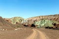 Road in the Rainbow Valley Valle Arco-Iris in the Atacama Desert of Chile, South America Royalty Free Stock Photo