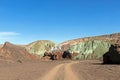 Road in the Rainbow Valley Valle Arco-Iris in the Atacama Desert of Chile, South America Royalty Free Stock Photo