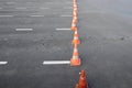 Road cone on asphalt Royalty Free Stock Photo