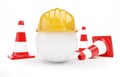 Road cone hardhat Royalty Free Stock Photo