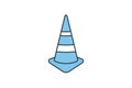 Road Cone Icon. Icon related to Traffic. flat line icon style.