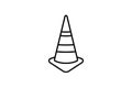 Road Cone Icon. Icon related to Traffic. line icon style.