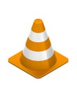Road cone on white