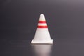 Road cones isolated over dark background,road traffic concept Royalty Free Stock Photo