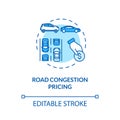 Road congestion pricing concept icon