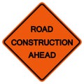 Road Construction Ahead Traffic Road Symbol Sign Isolate on White Background,Vector Illustration Royalty Free Stock Photo