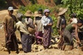 ROAD CONSTRUCTION IN BURMA ( MYANMAR ). Royalty Free Stock Photo