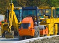 Road construction machinery Royalty Free Stock Photo