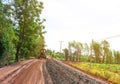 Road Construction and repair ,Making rural roads Royalty Free Stock Photo