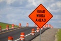 Road Construction Sign Royalty Free Stock Photo