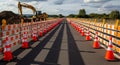 A road construction site with a Royalty Free Stock Photo