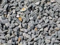 Road construction stone gravel granite stone Crushed rock close up. Small rocks ground Royalty Free Stock Photo