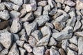 Road construction stone gravel granite stone Crushed rock close up. Small rocks ground. Crushed stone road building material Royalty Free Stock Photo