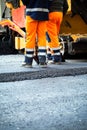 Road construction, teamwork Royalty Free Stock Photo