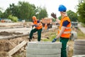 Road construction work zone