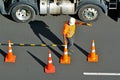 Road construction worker Royalty Free Stock Photo