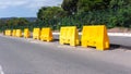 Road Construction Yellow Barriers