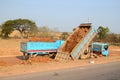 Road contruction in Kampong Thom Cambodia.