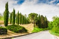 Road in countryside in Tuscany, Italy Royalty Free Stock Photo