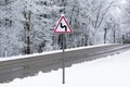 Road covered with snow Royalty Free Stock Photo