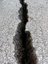 Road crack Royalty Free Stock Photo