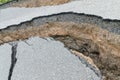 Road cracked