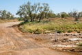 Road crossing a dry creek, Oodnadatta Track