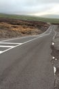 Road crossing a lava flow