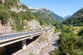 Road crossing the Spanish Pyrenees Royalty Free Stock Photo