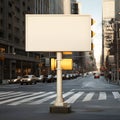 Road crosswalks with clear and informative signs