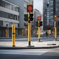 Road crosswalks with clear and visible signs