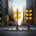 Road crosswalks with clear and visible signs