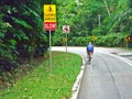 Cyclist - road signs