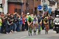 Road cyclists at the Tour de France 2017 in Meerbusch, Germany. Royalty Free Stock Photo