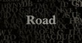 Road - 3D rendered metallic typeset headline illustration