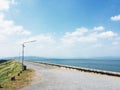 The road on the dam