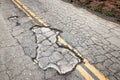 Road damage Royalty Free Stock Photo